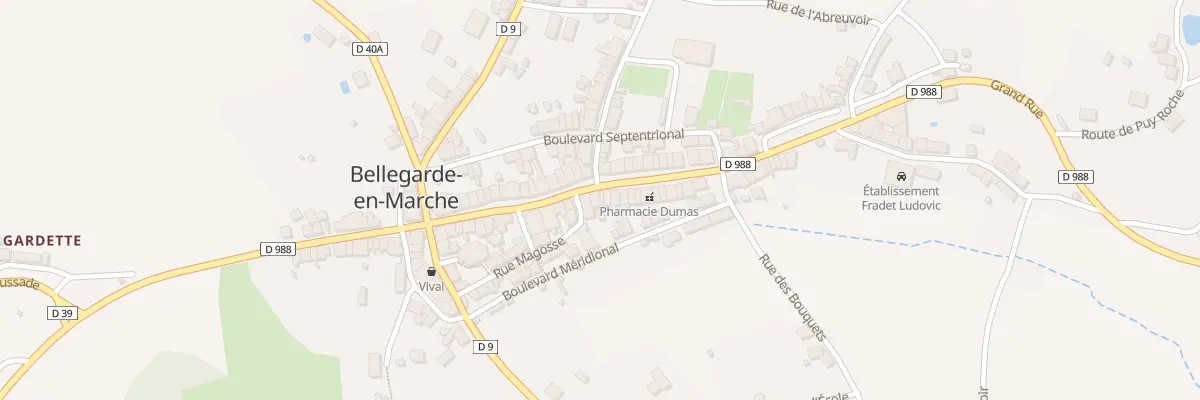 Plan du 25 Rue Grande à Bellegarde-en-Marche
