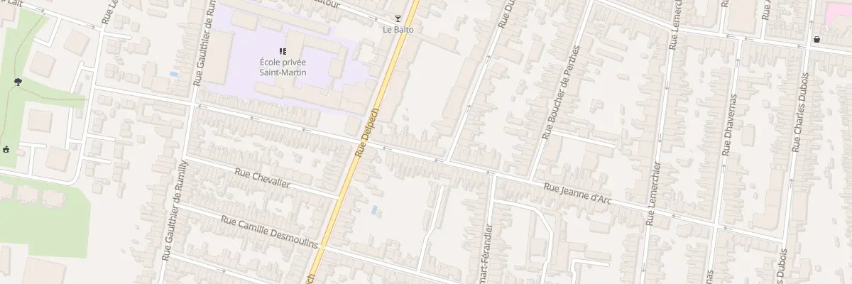 Plan du 89 Rue Jeanne d’Arc à Amiens