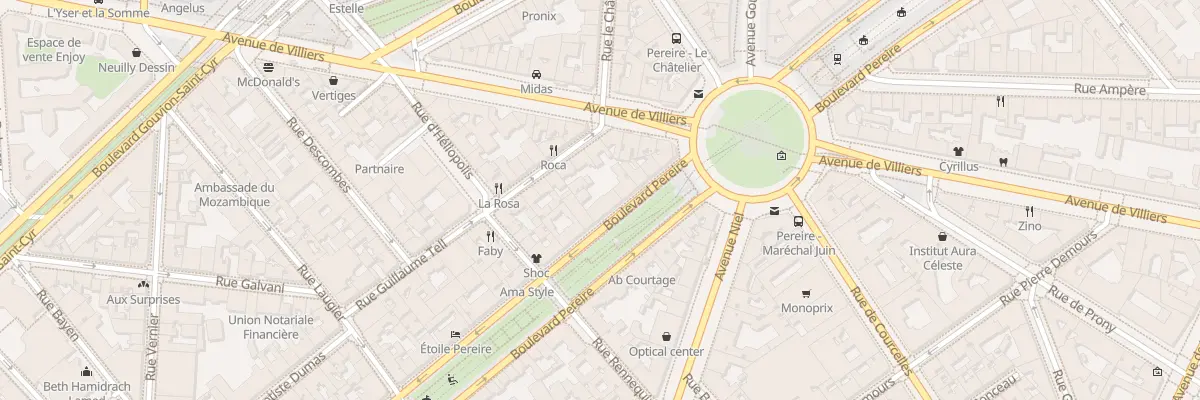 Plan du 128 Bd Pereire à Paris 17e Arrondissement