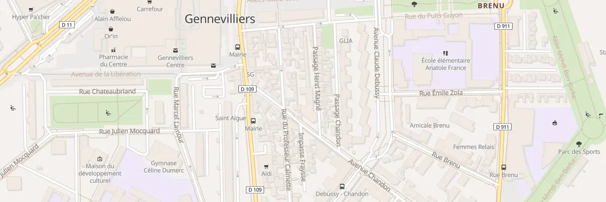 Plan du 11T Av Chandon à Gennevilliers