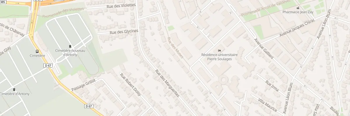 Plan du 28 Rue des Muses à Antony