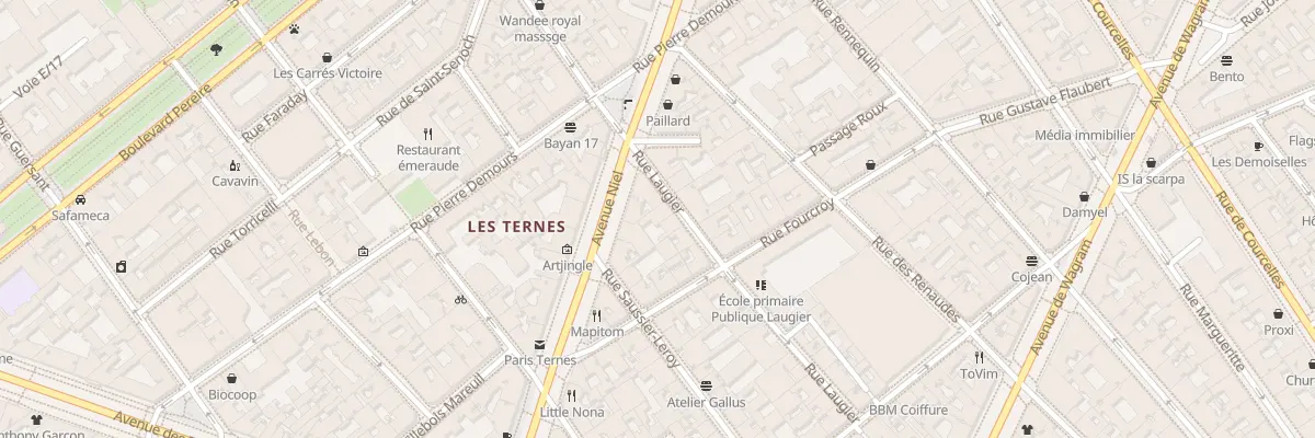 Plan du 25 Rue Laugier à Paris 17e Arrondissement