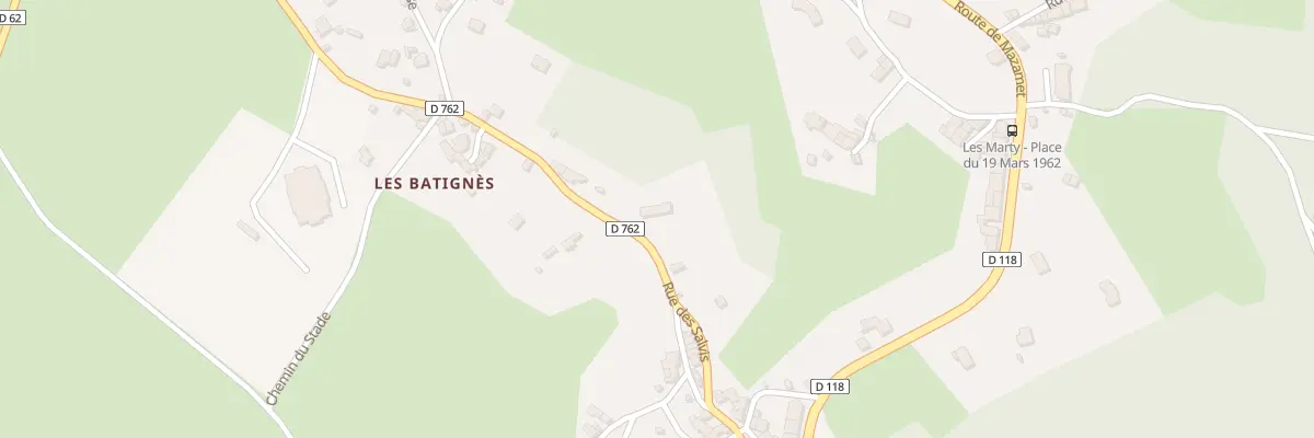 Plan du 60 Les Batignes aux Martys
