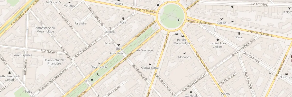 Plan du 135 Bd Pereire à Paris 17e Arrondissement
