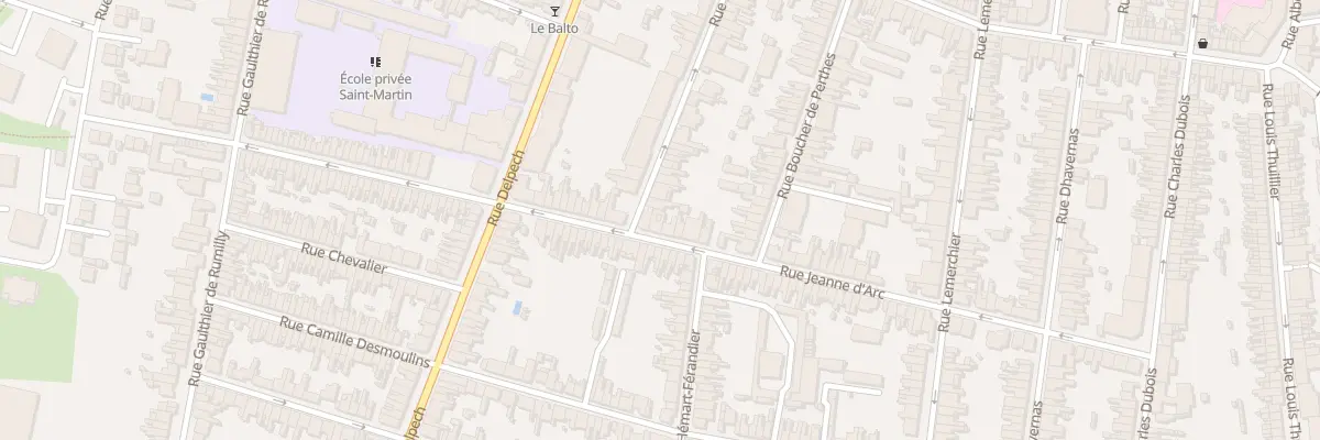 Plan du 95 Rue Jeanne d’Arc à Amiens