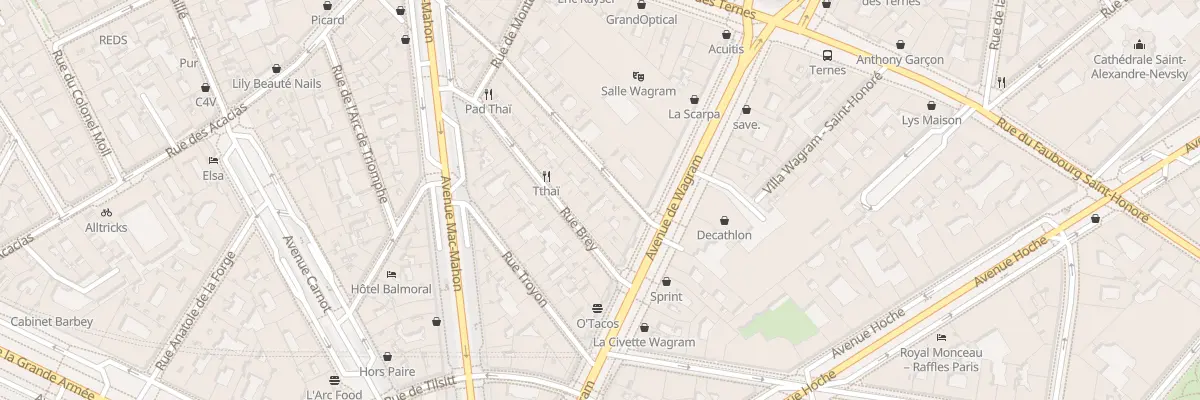 Plan du 25 Av de Wagram à Paris 17e Arrondissement