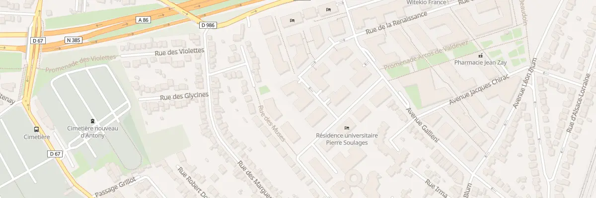 Plan du 9 Rue Soeur Emmanuelle à Antony
