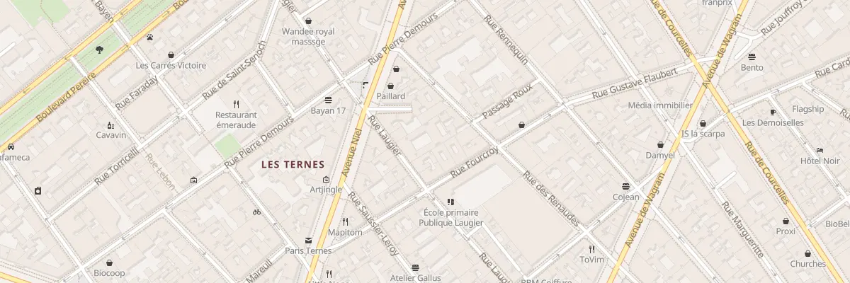 Plan du 22 Rue Laugier à Paris 17e Arrondissement