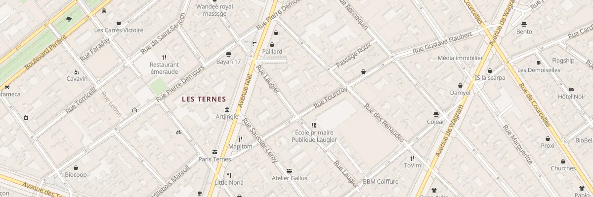 Plan du 20 Rue Laugier à Paris 17e Arrondissement