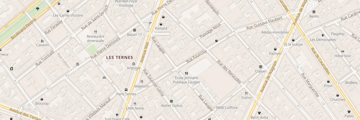 Plan du 18 Rue Laugier à Paris 17e Arrondissement