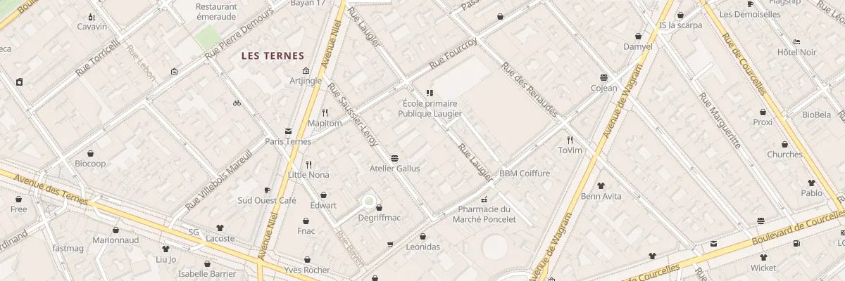 Plan du 11 Rue Laugier à Paris 17e Arrondissement