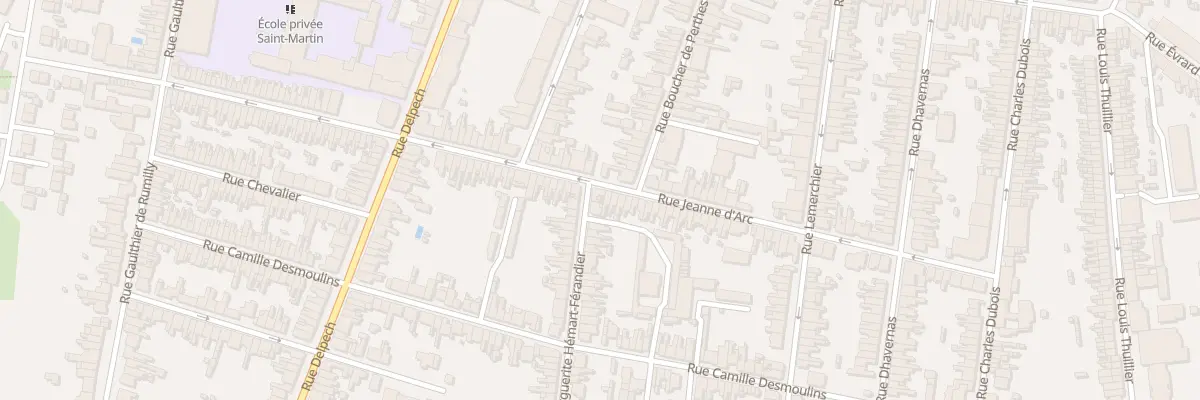 Plan du 114B Rue Jeanne d’Arc à Amiens