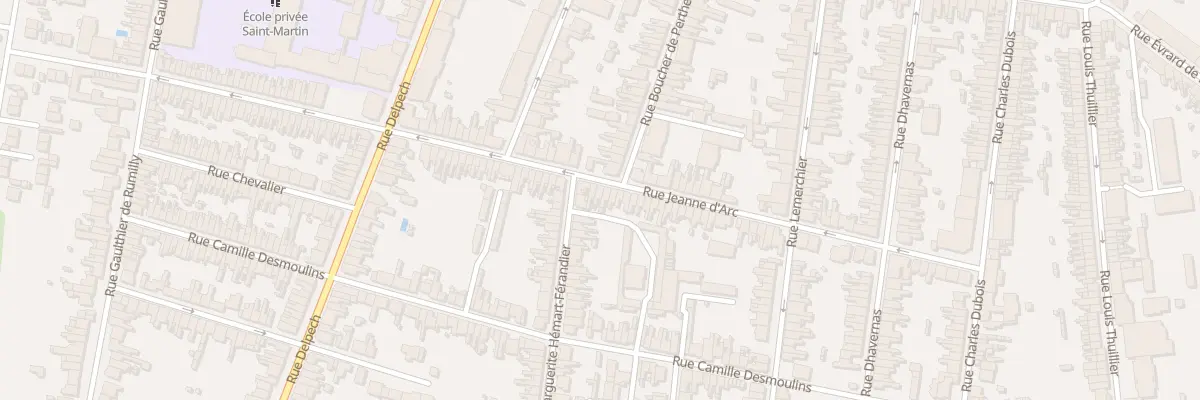 Plan du 118 Rue Jeanne d’Arc à Amiens