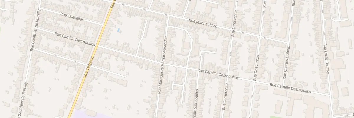 Plan du 93 Rue Camille Desmoulins à Amiens
