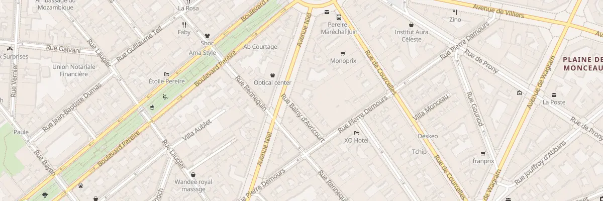 Plan du 84 Av Niel à Paris 17e Arrondissement