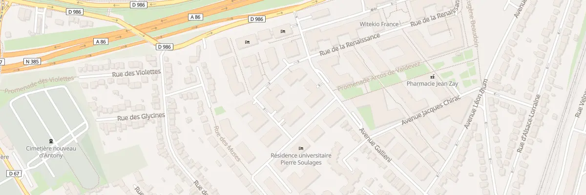 Plan du 2 Rue Soeur Emmanuelle à Antony