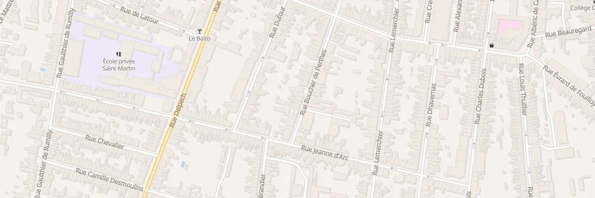 Plan du 70 Rue Boucher de Perthes à Amiens