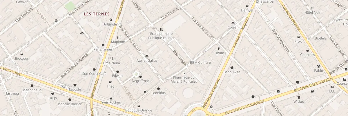 Plan du 5 Rue Laugier à Paris 17e Arrondissement