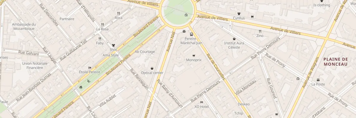 Plan du 92 Av Niel à Paris 17e Arrondissement