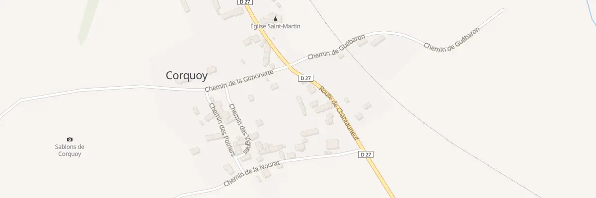 Plan du 6 Rte de Châteauneuf à Corquoy