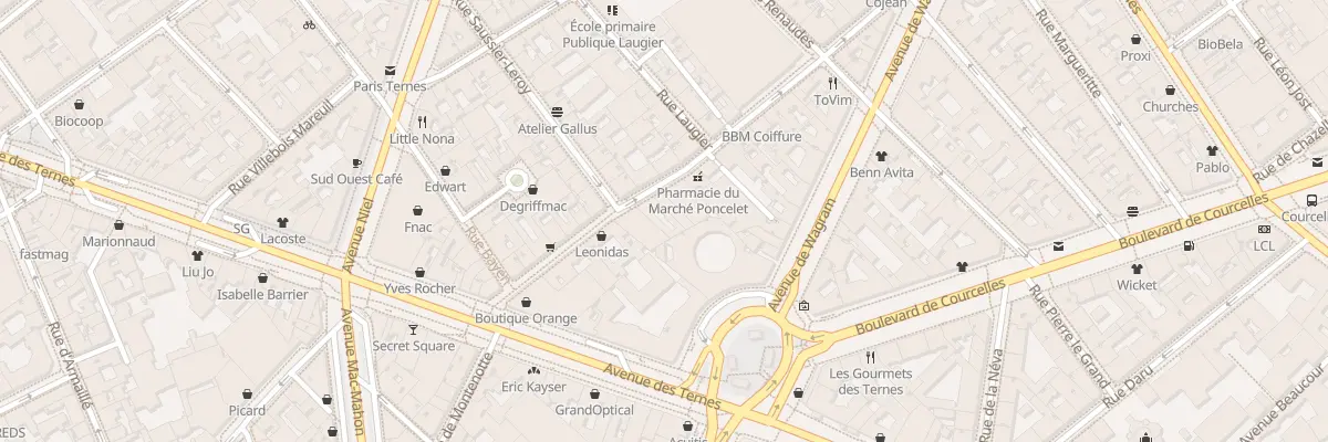Plan du 14 Rue Poncelet à Paris 17e Arrondissement