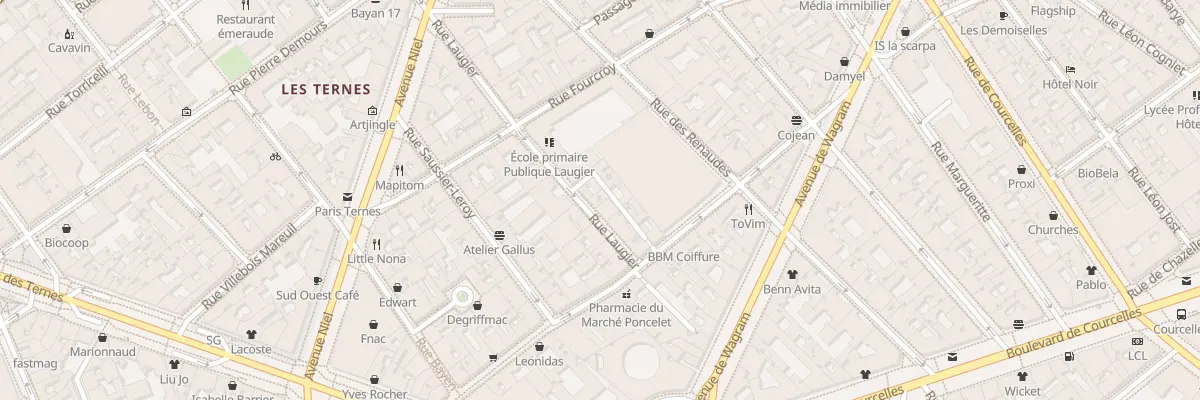 Plan du 10 Rue Laugier à Paris 17e Arrondissement