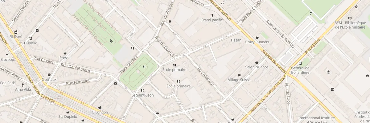 Plan du 2 Rue Alasseur à Paris 15e Arrondissement