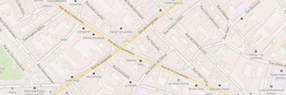 Plan du 335 Rue de Vaugirard à Paris 15e Arrondissement