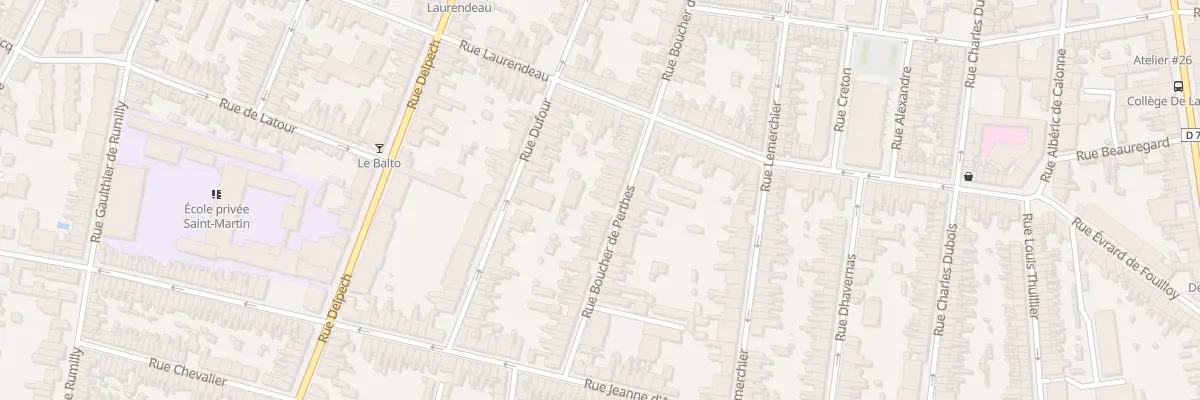 Plan du 50 Rue Boucher de Perthes à Amiens