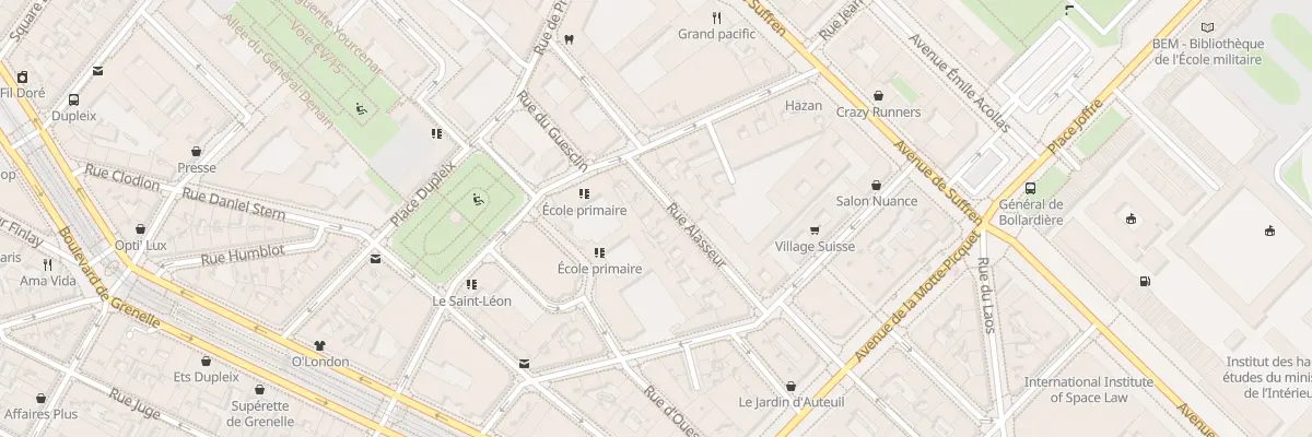 Plan du 4 Rue Alasseur à Paris 15e Arrondissement
