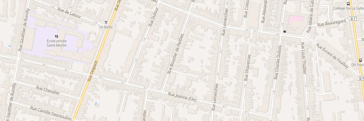 Plan du 57 Rue Boucher de Perthes à Amiens