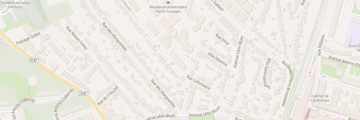 Plan du 16 Rue Lafontaine à Antony
