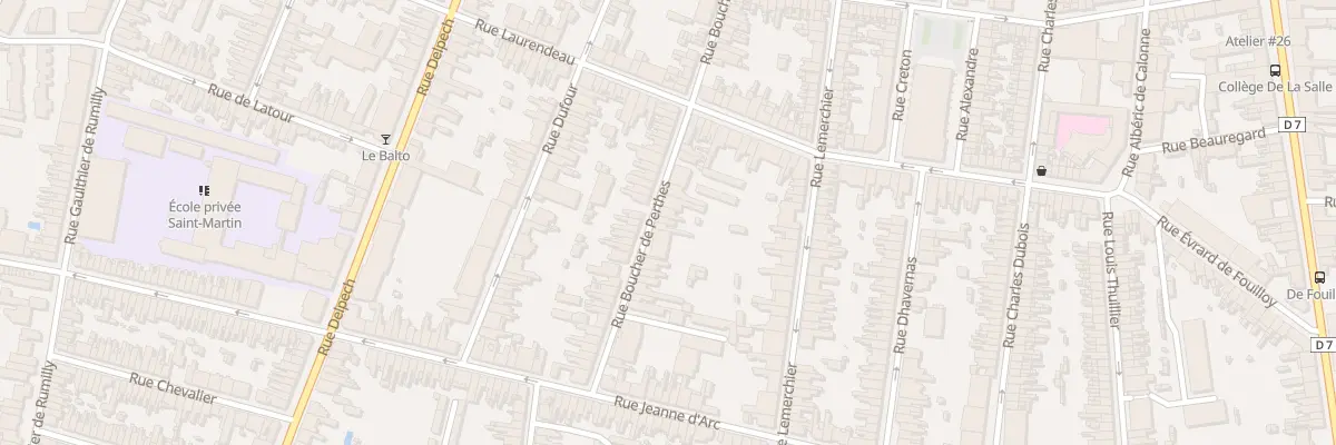 Plan du 43 Rue Boucher de Perthes à Amiens