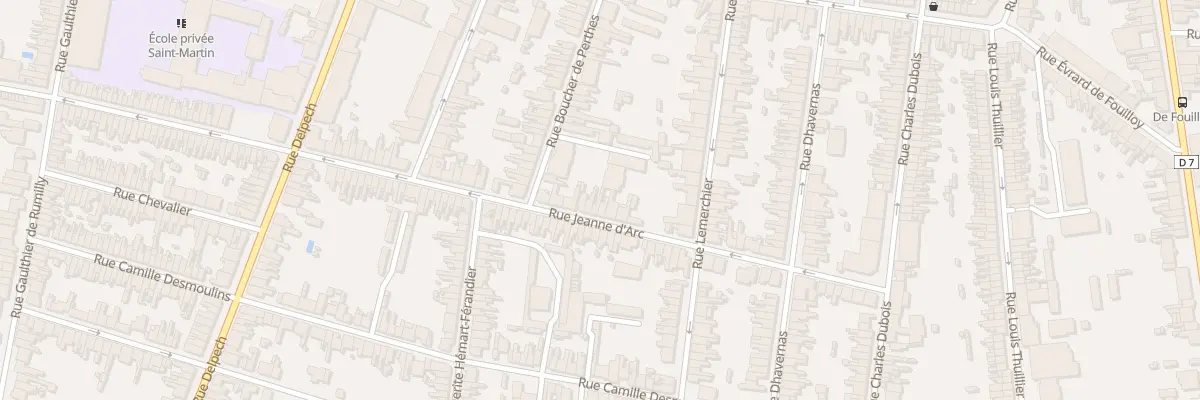 Plan du 121 Rue Jeanne d’Arc à Amiens
