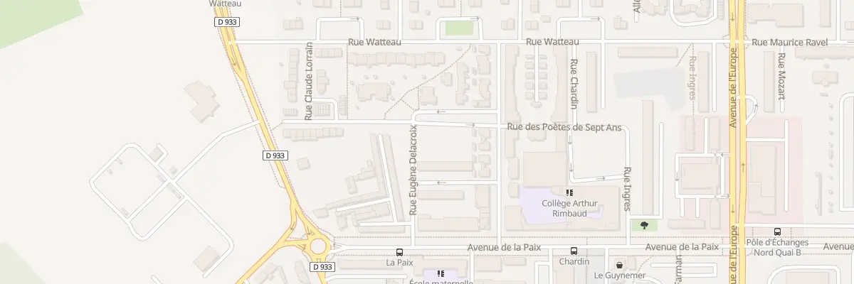 Plan du 25 Rue du Dormeur du Val à Amiens