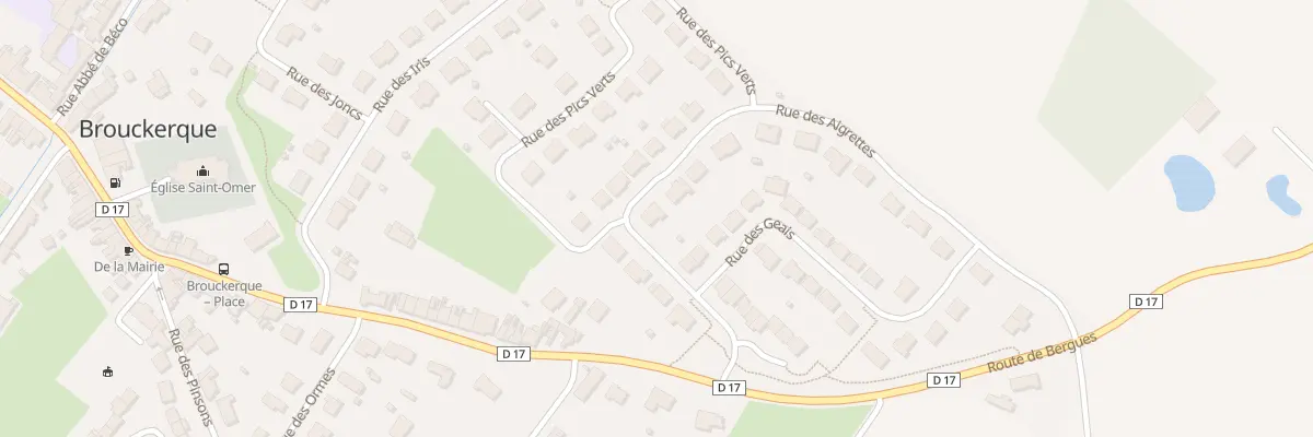 Plan du 12 Rue des Aigrettes à Brouckerque