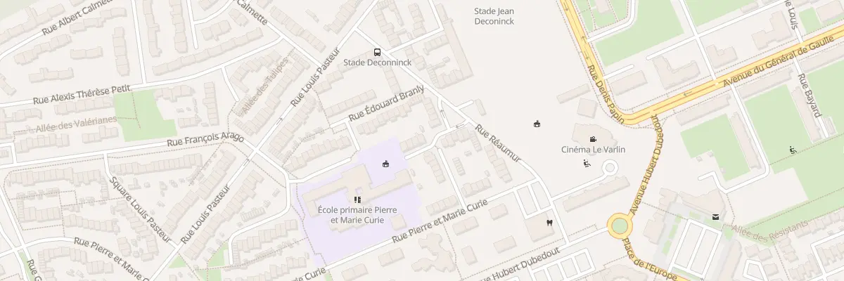 Plan du 2 Sq Pierre Curie à Grande-Synthe