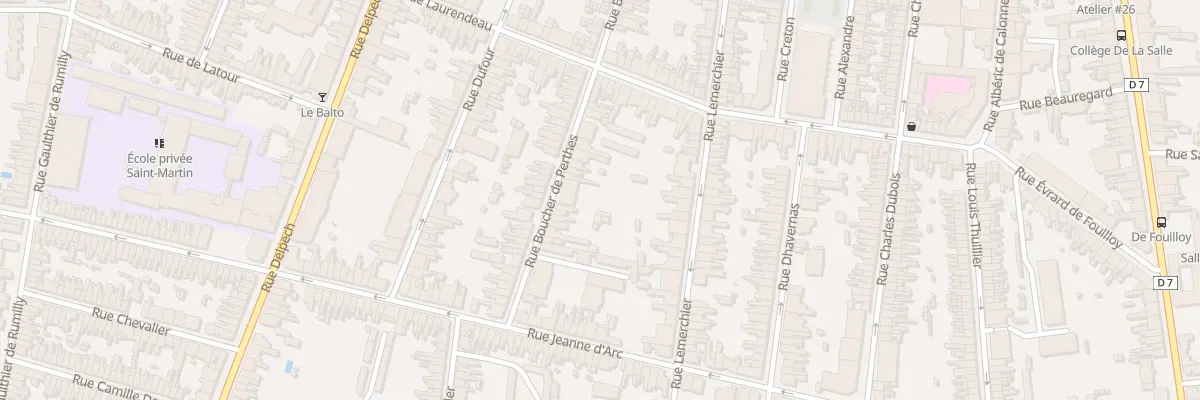 Plan du 47 Rue Boucher de Perthes à Amiens
