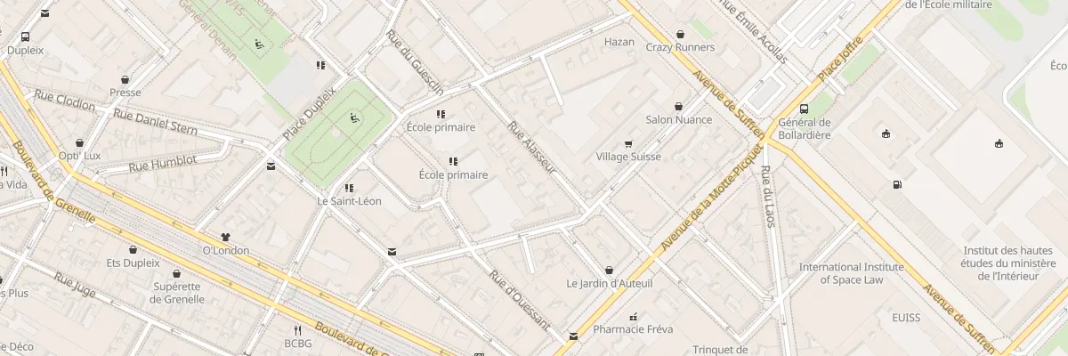 Plan du 10 Rue Alasseur à Paris 15e Arrondissement