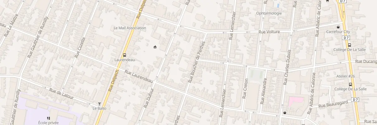 Plan du 16 Rue Boucher de Perthes à Amiens