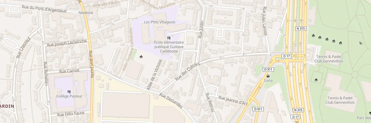 Plan du 5 Rue Adrienne à Gennevilliers