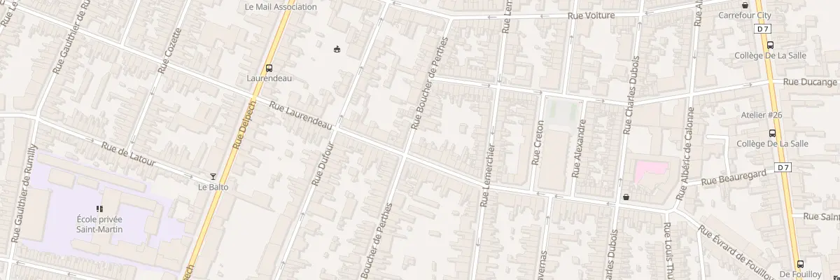 Plan du 27 Rue Boucher de Perthes à Amiens