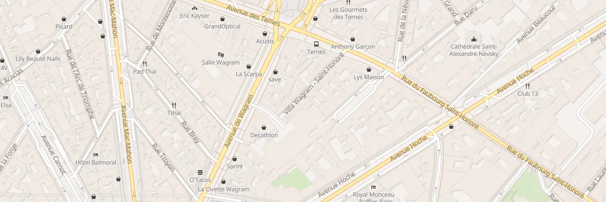 Plan du 23 Vil Wagram-Saint-Honoré à Paris 8e Arrondissement