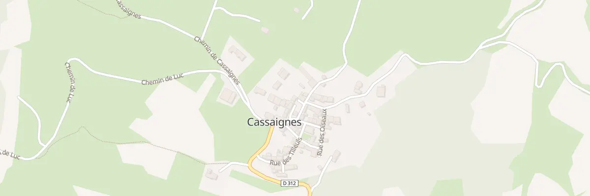 Plan du 2 Le Village à Cassaignes