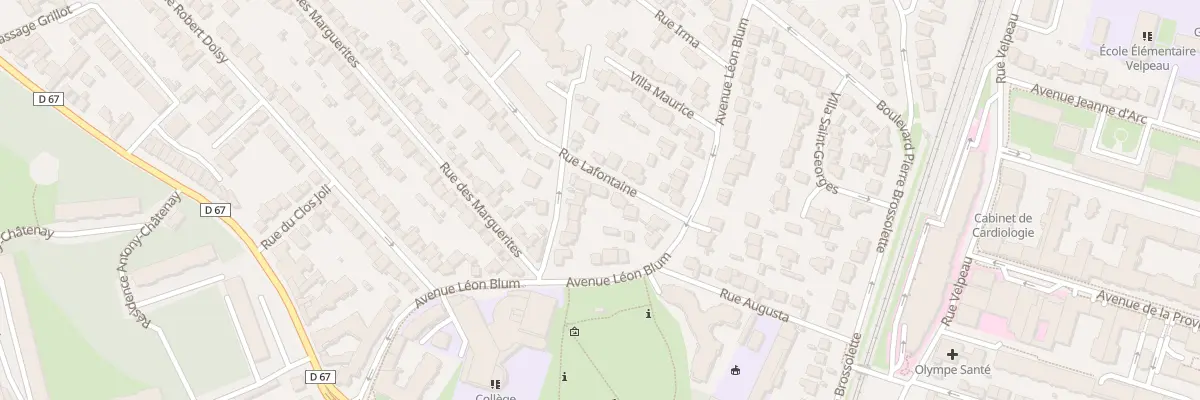 Plan du 9 Rue Lafontaine à Antony