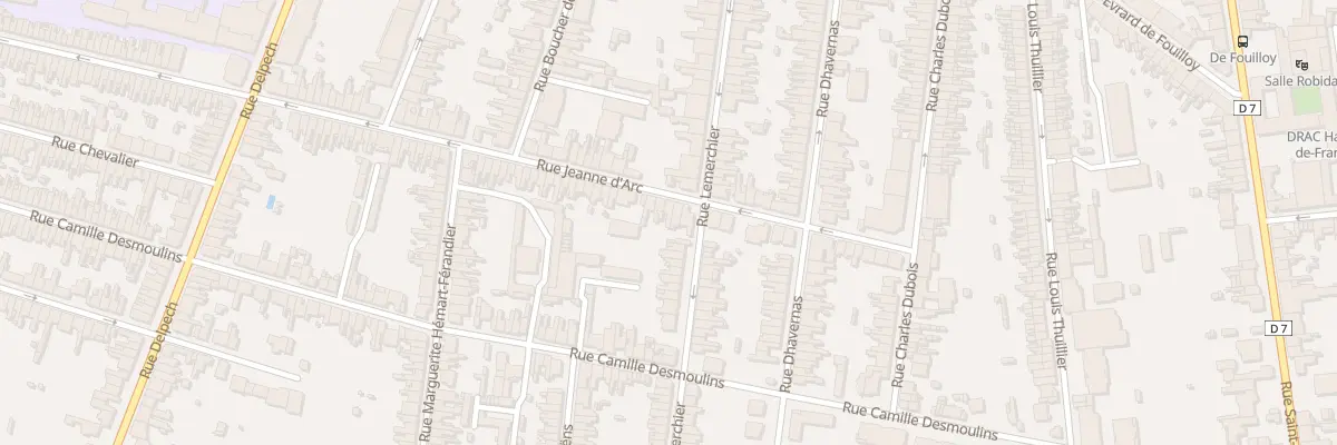 Plan du 162 Rue Jeanne d’Arc à Amiens