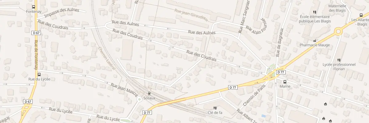 Plan du 54 Rue des Coudrais à Sceaux