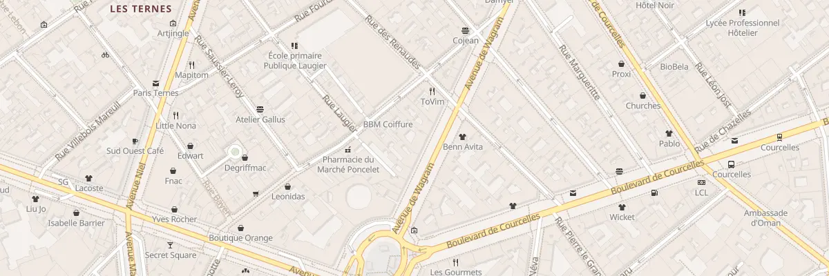 Plan du 73B Av de Wagram à Paris 17e Arrondissement