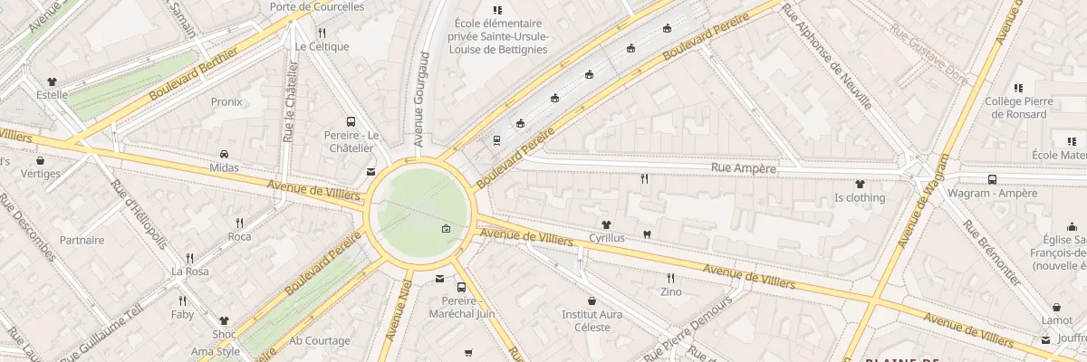 Plan du 91 Rue Ampère à Paris 17e Arrondissement