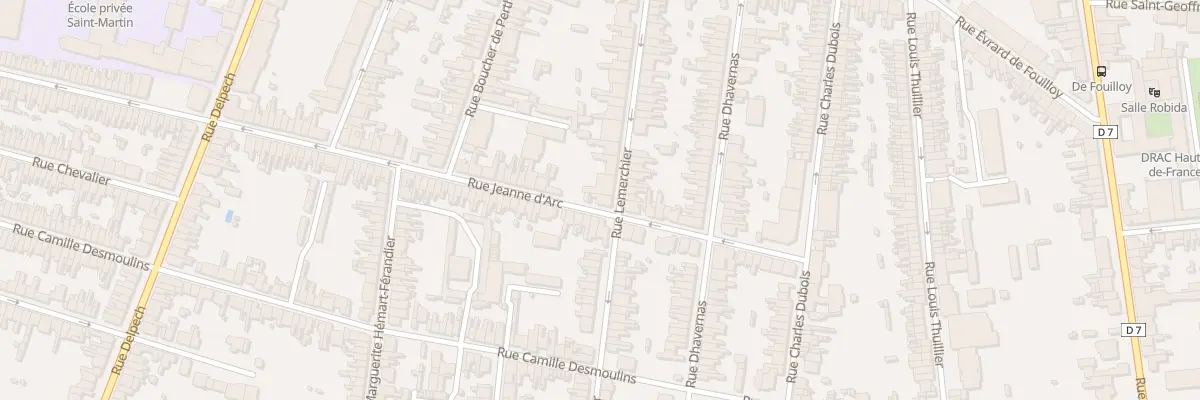 Plan du 98 Rue Lemerchier à Amiens
